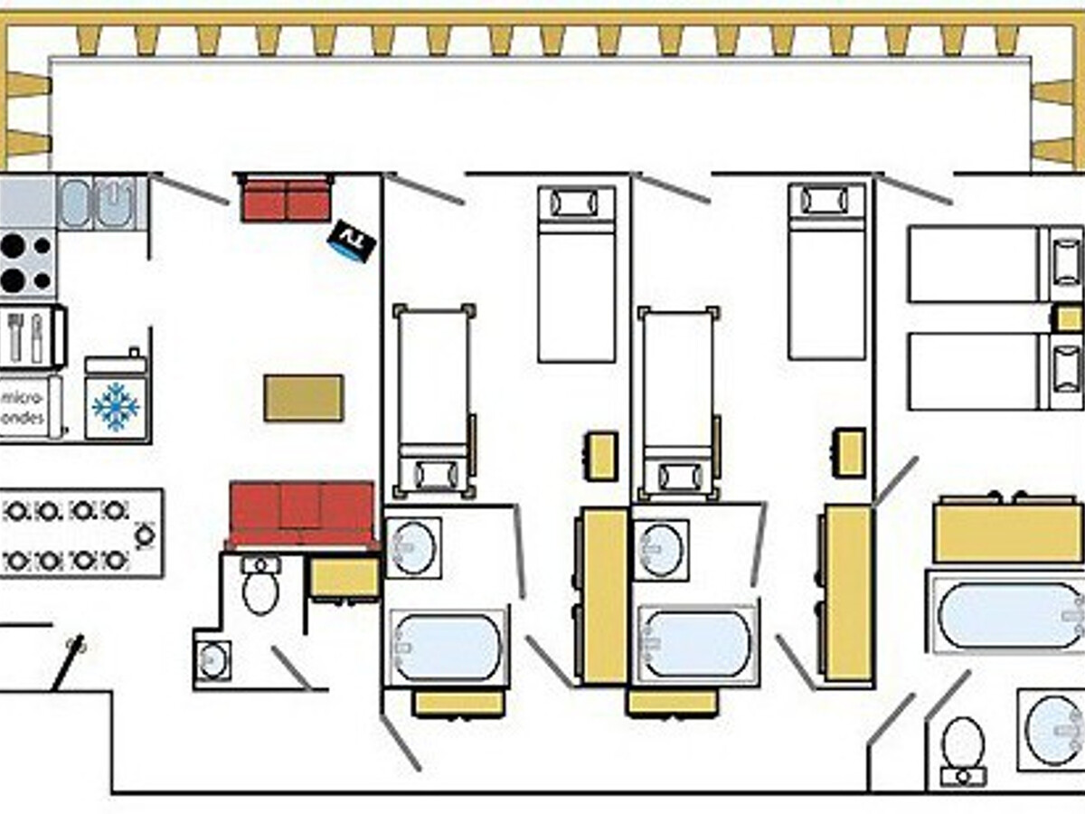 Appartement 10 pers, 3 chambres, centre Val-d'Isère - Photo 9