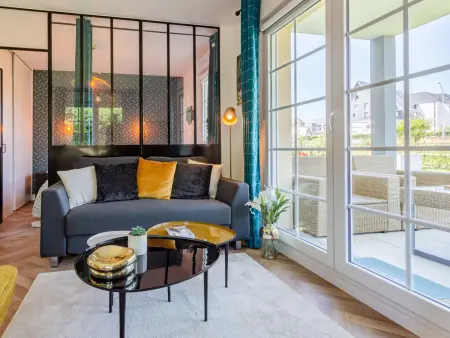Appartement Nouvelle Vague à 220 m de la mer, Bénerville : photo 8