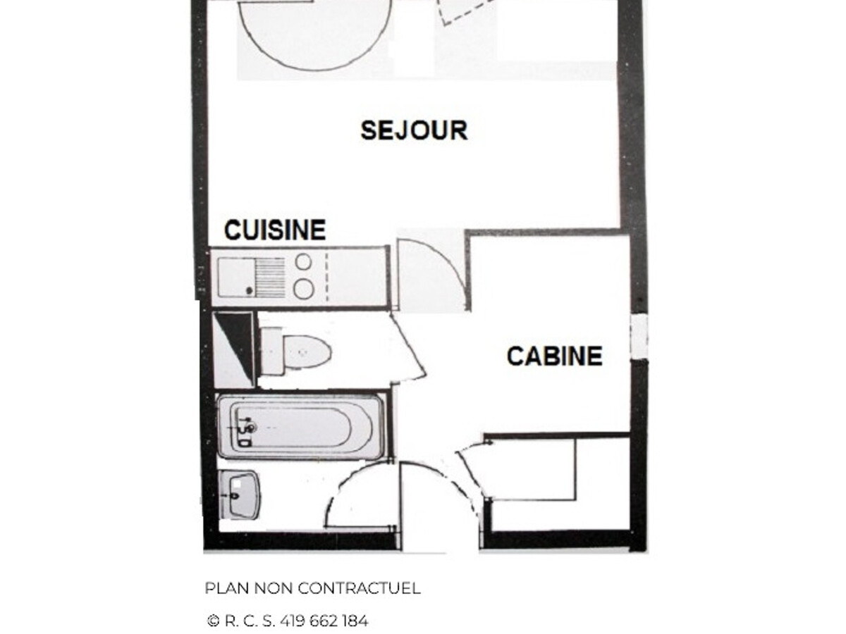 Studio cabine 4 pers. aux Menuires, animaux admis - Photo 8