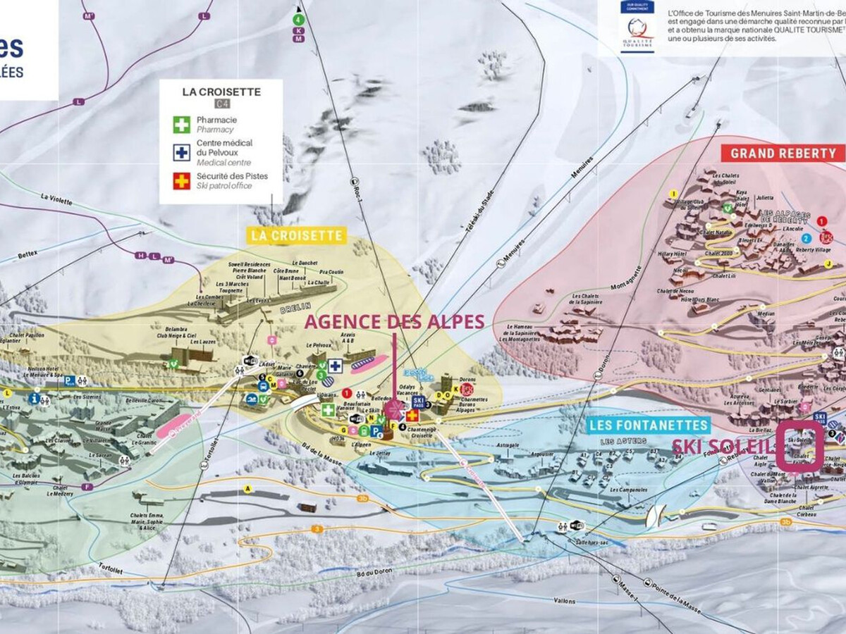 Appart 5 pers aux Menuires, ski aux pieds, casier skis - Photo 14