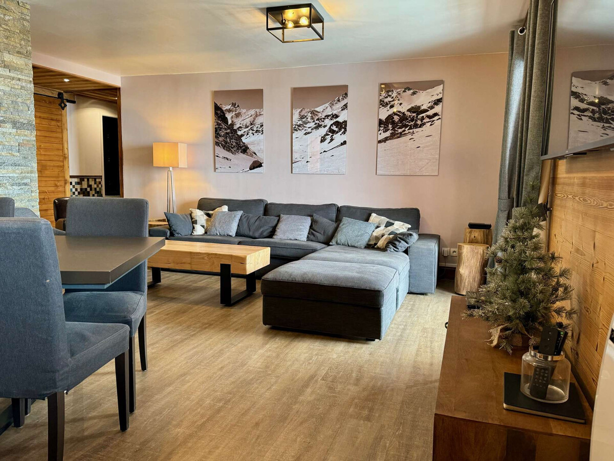 Duplex rénové 12 pers, 4 chambres, ski-room à Val Thorens - Photo 1