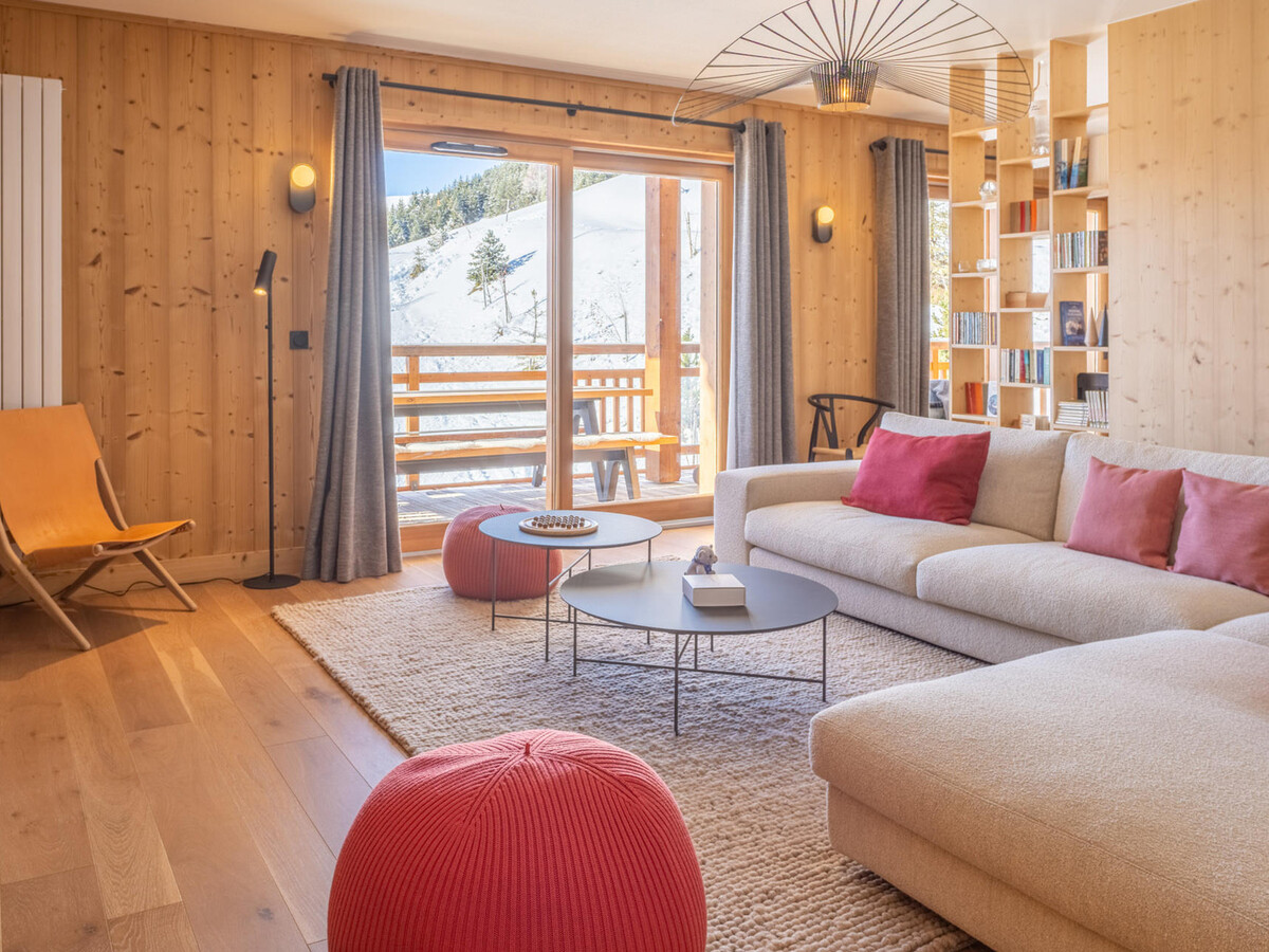 Appartement 130m² ski in/ski out, piscine & sauna à Huez - Photo 2