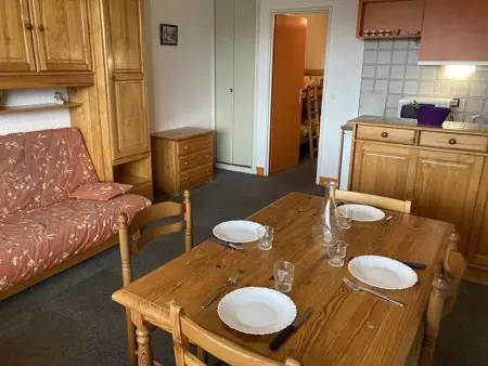 Studio 25 m² 4 pers, balcon sud, pieds des pistes : photo 2