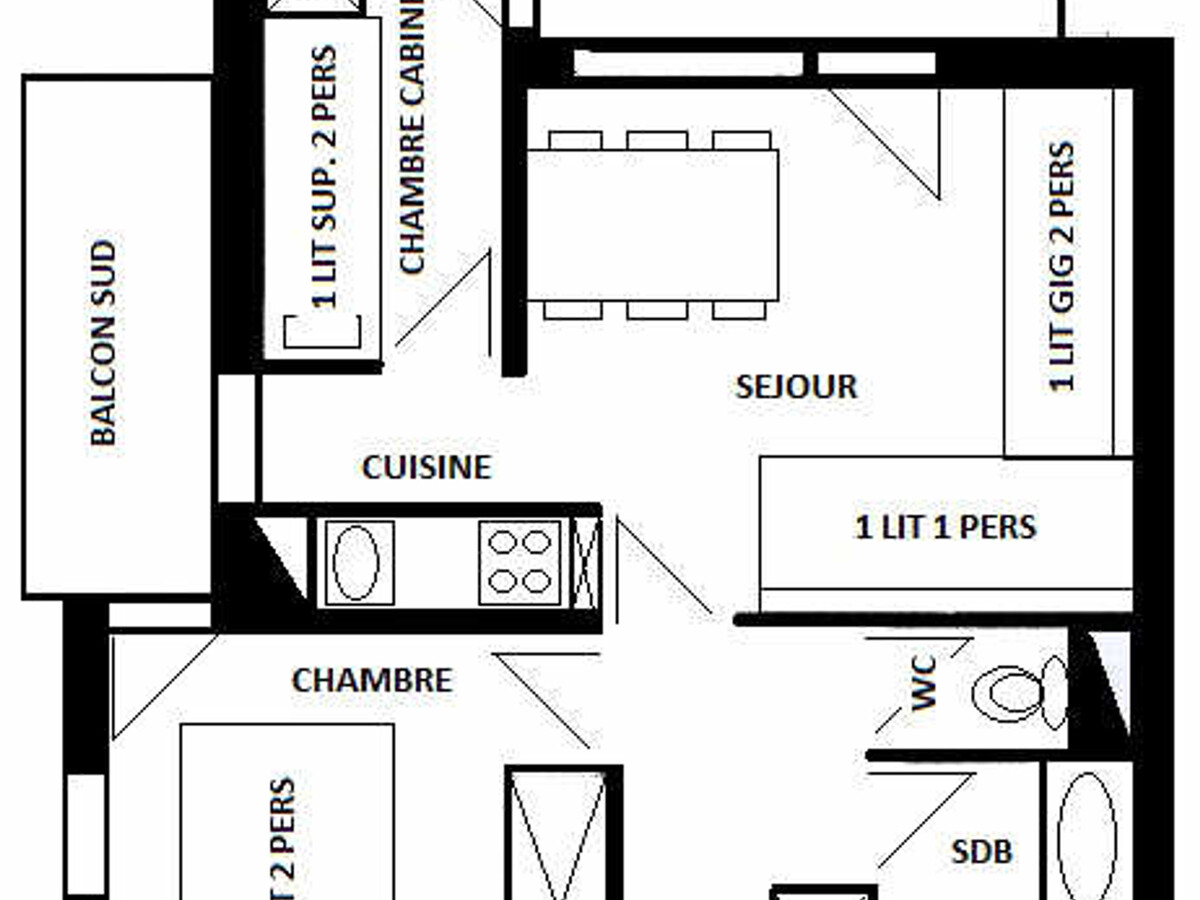 Appartement 6 pers. rénové ski à pied à Montchavin - Photo 11