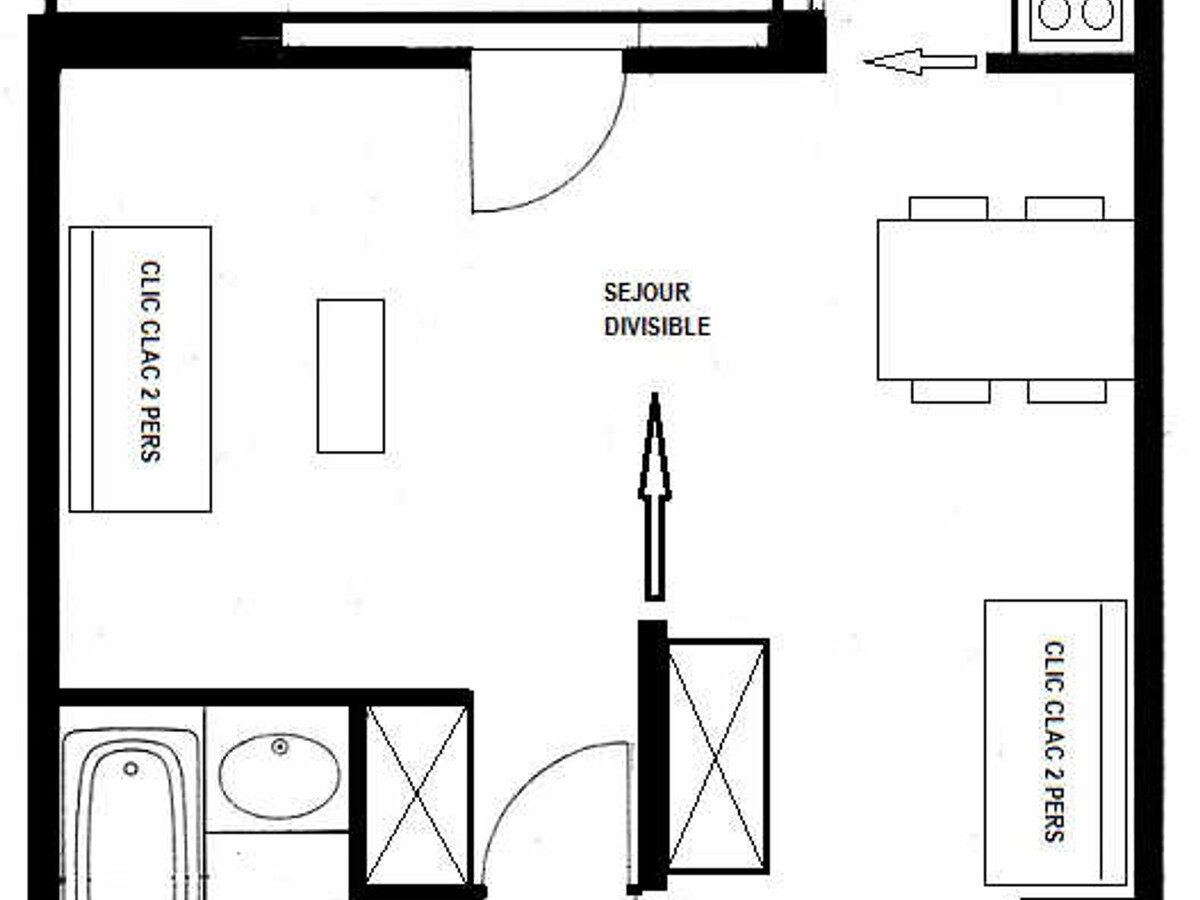 Studio rénové 5 pers, 3 min des pistes, balcon sud - Photo 11