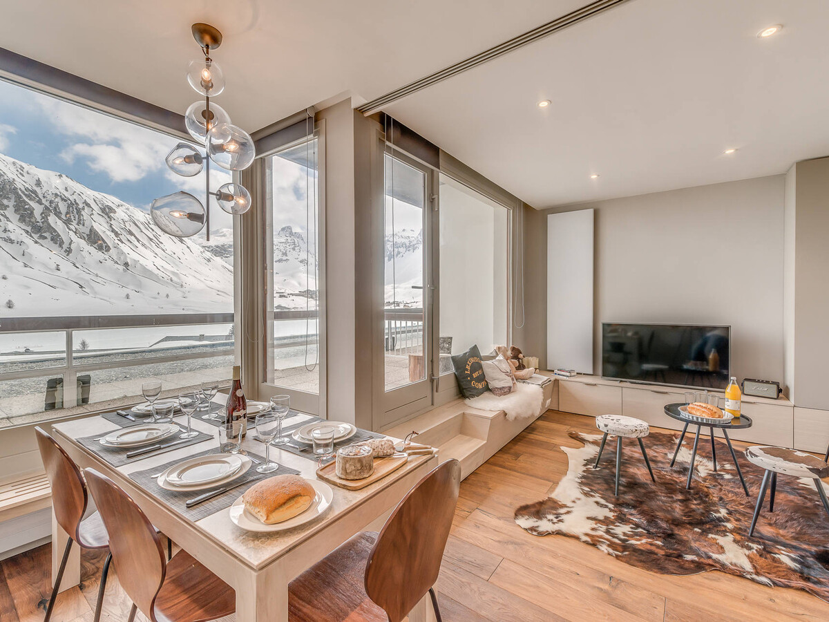 T2 rénové 3* Tignes, terrasse sud avec vue lac - Photo 1