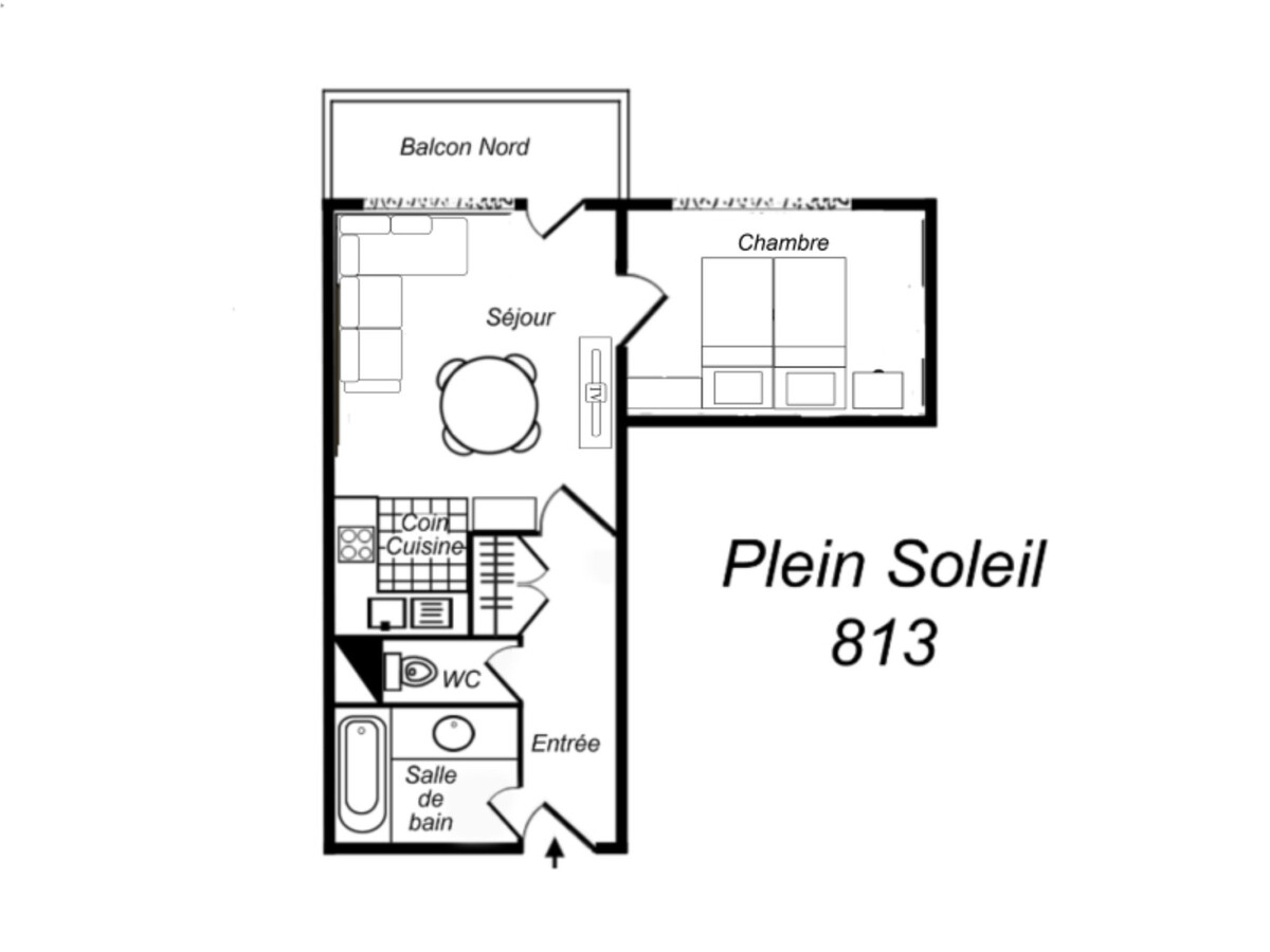 Appartement 2 pièces Méribel, 4 pers, animaux acceptés - Photo 7