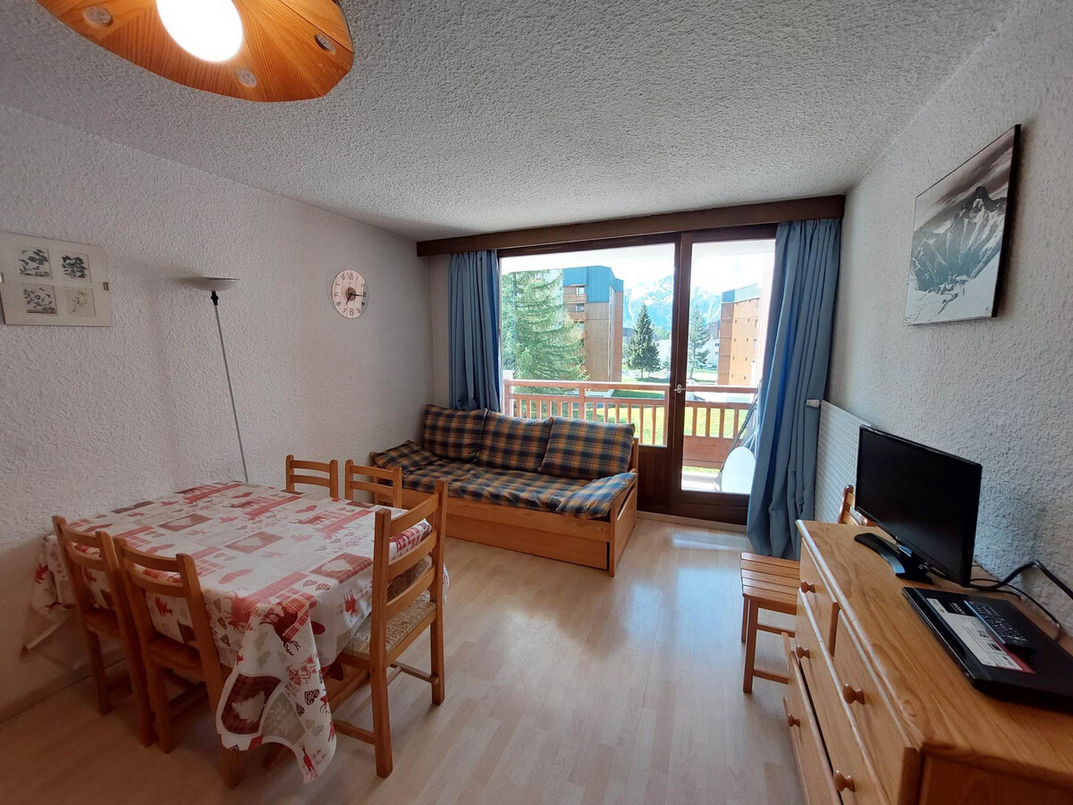 2 pièces 6 pers aux Deux Alpes, balcon sud vue pistes - Photo 1