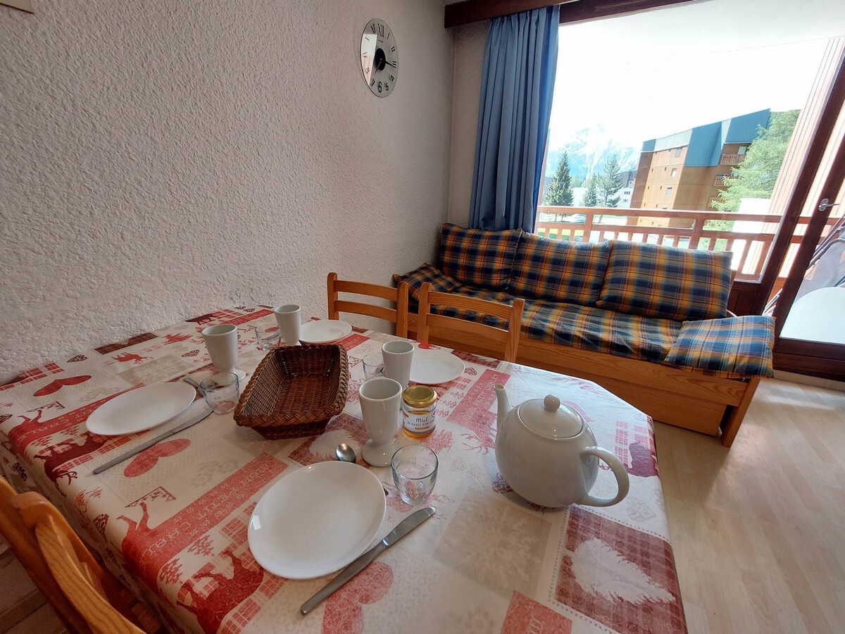 2 pièces 6 pers aux Deux Alpes, balcon sud vue pistes - Photo 6
