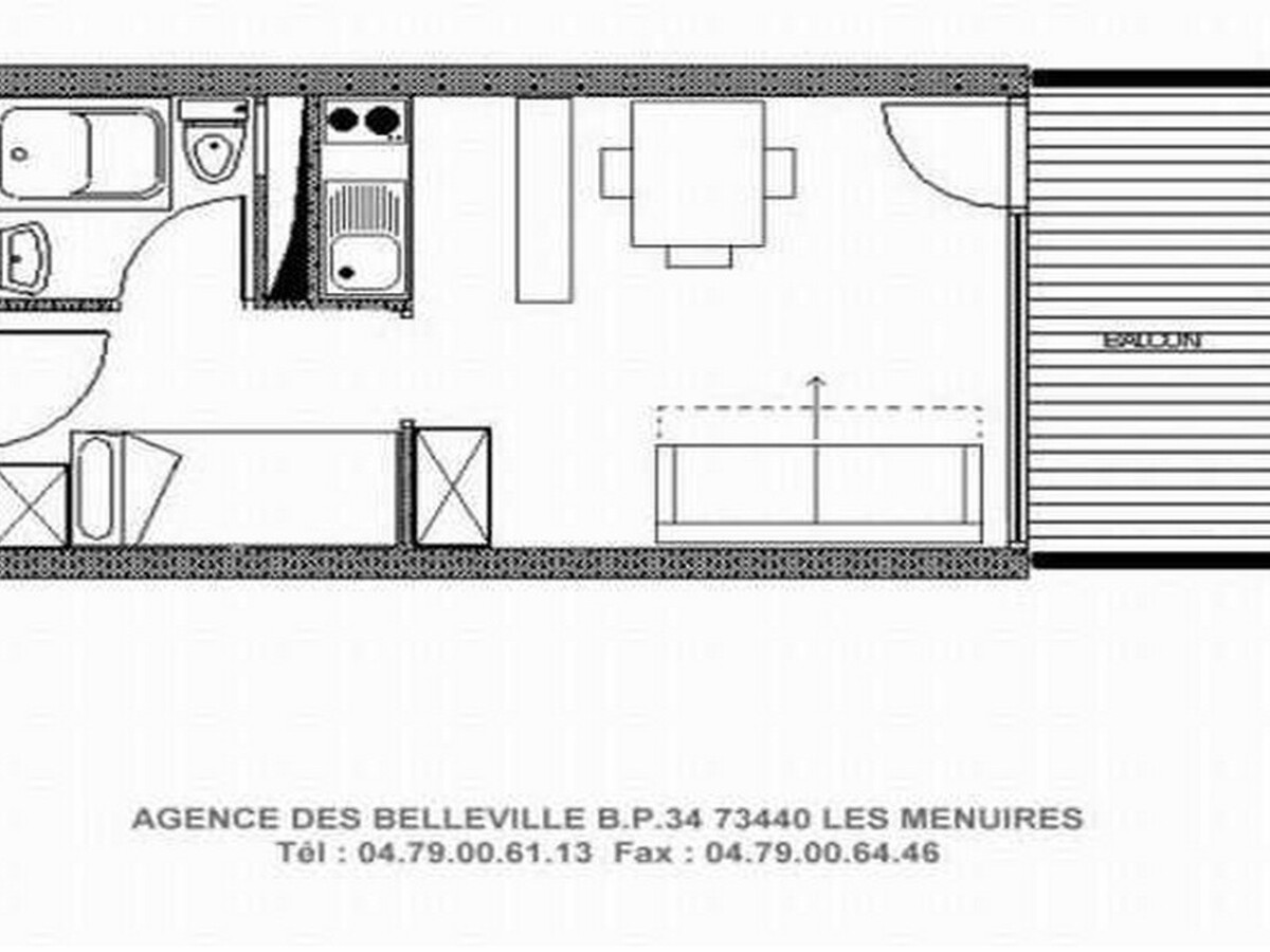 Studio rénové 18 m² avec balcon sud aux Menuires - Photo 16