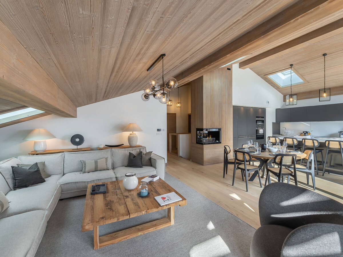 Penthouse 4 chambres avec piscine à Megève - Photo 1
