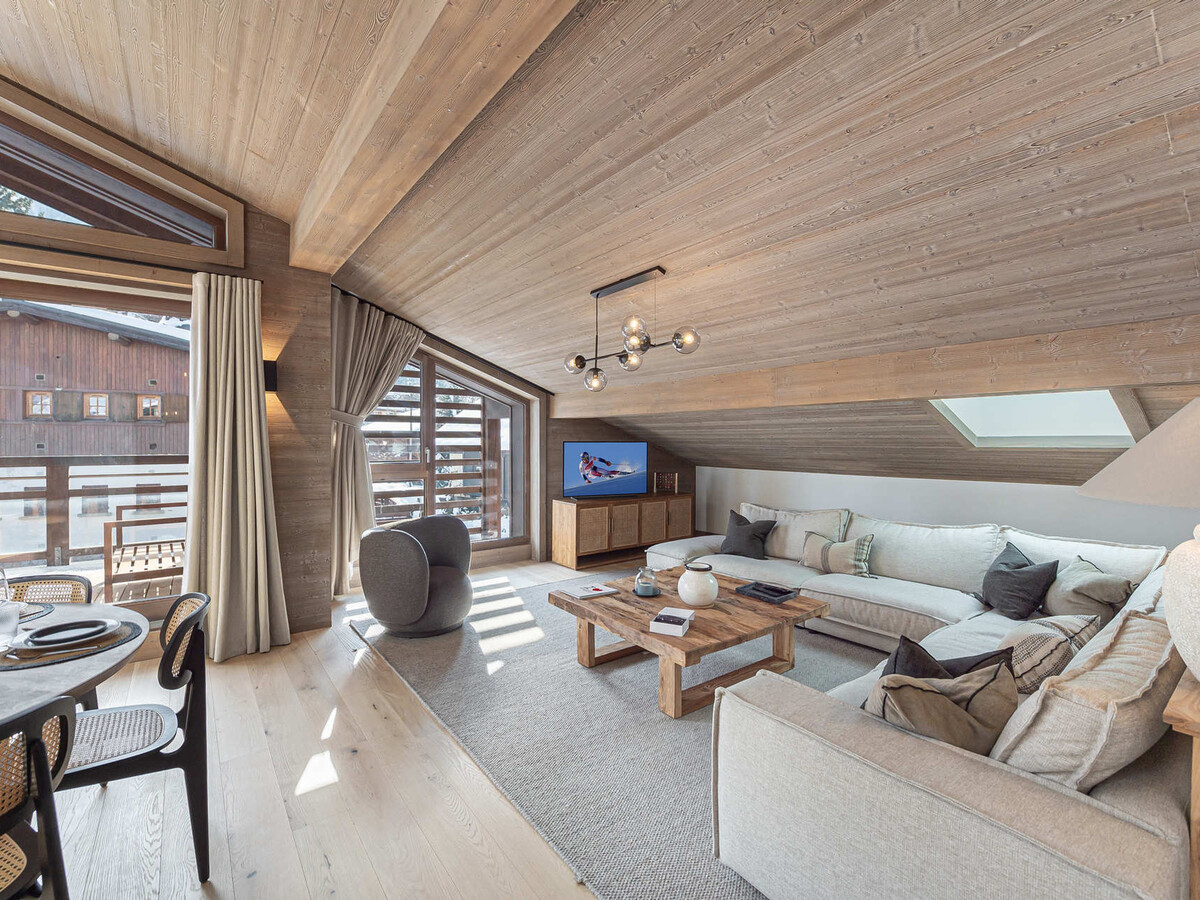 Penthouse 4 chambres avec piscine à Megève - Photo 2