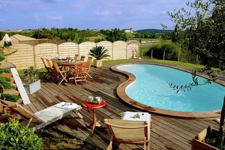 Location maison à Chalais, Villa en France avec piscine privée