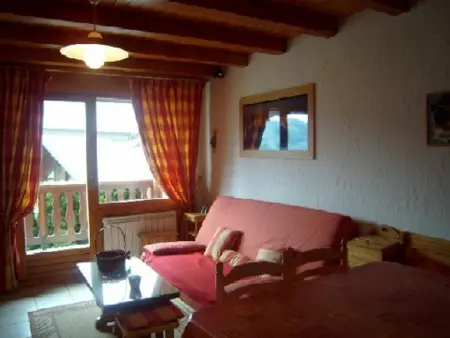 Location appartement à Crest Voland, Charmant appartement 2P pour 5 pers, à deux pas des pistes, balcon, cuisine équipée, parking, animaux ok