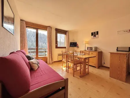 Location appartement à Notre Dame de Bellecombe, Studio cosy à Notre-Dame-de-Bellecombe, proche des pistes et commerces - 4 pers, balcon, parking
