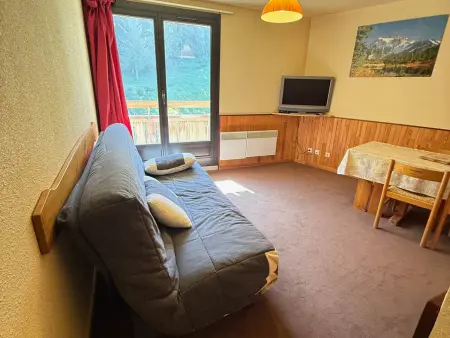 Location appartement à Les Adrets Prapoutel, 2 pièces au pied des pistes avec balcon, animaux admis