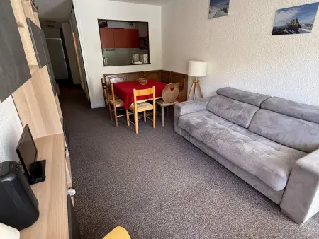 Appartement 2 pièces cabine aux Adrets-Prapoutel, vue pistes : photo 3