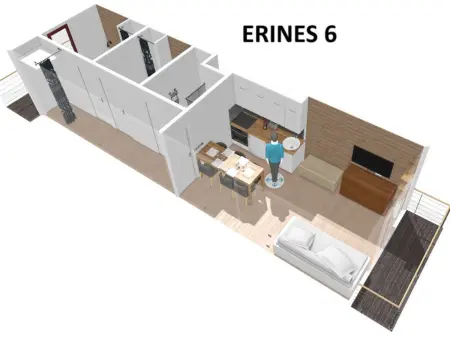 Appartement 3 pièces balcon Sud, vue pistes à Méribel : photo 22