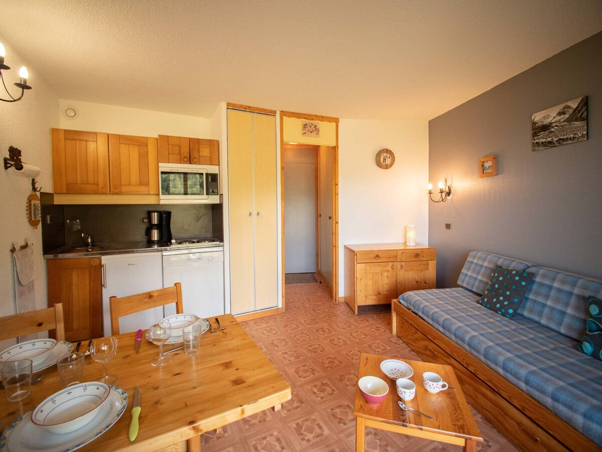 Studio 18m² terrasse piste, accès direct skis à Valmorel - Photo 2