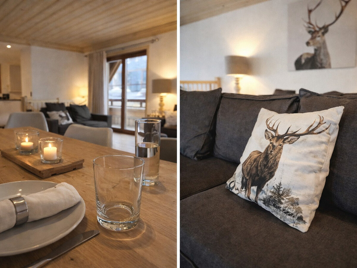 Duplex 6 pers. à Courchevel - 3 chambres, parking, ski - Photo 12