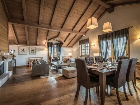 Duplex charme Courchevel 1850 avec cheminée, 6 personnes : photo 2