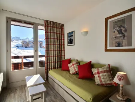 Appart 2 pièces ski aux pieds, balcon vue pistes à Plagne Soleil : photo 2