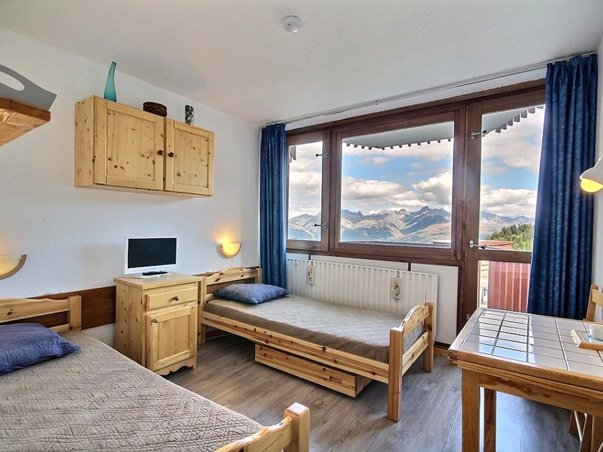 Studio 3 cristaux La Plagne, balcon vue montagne - Photo 1
