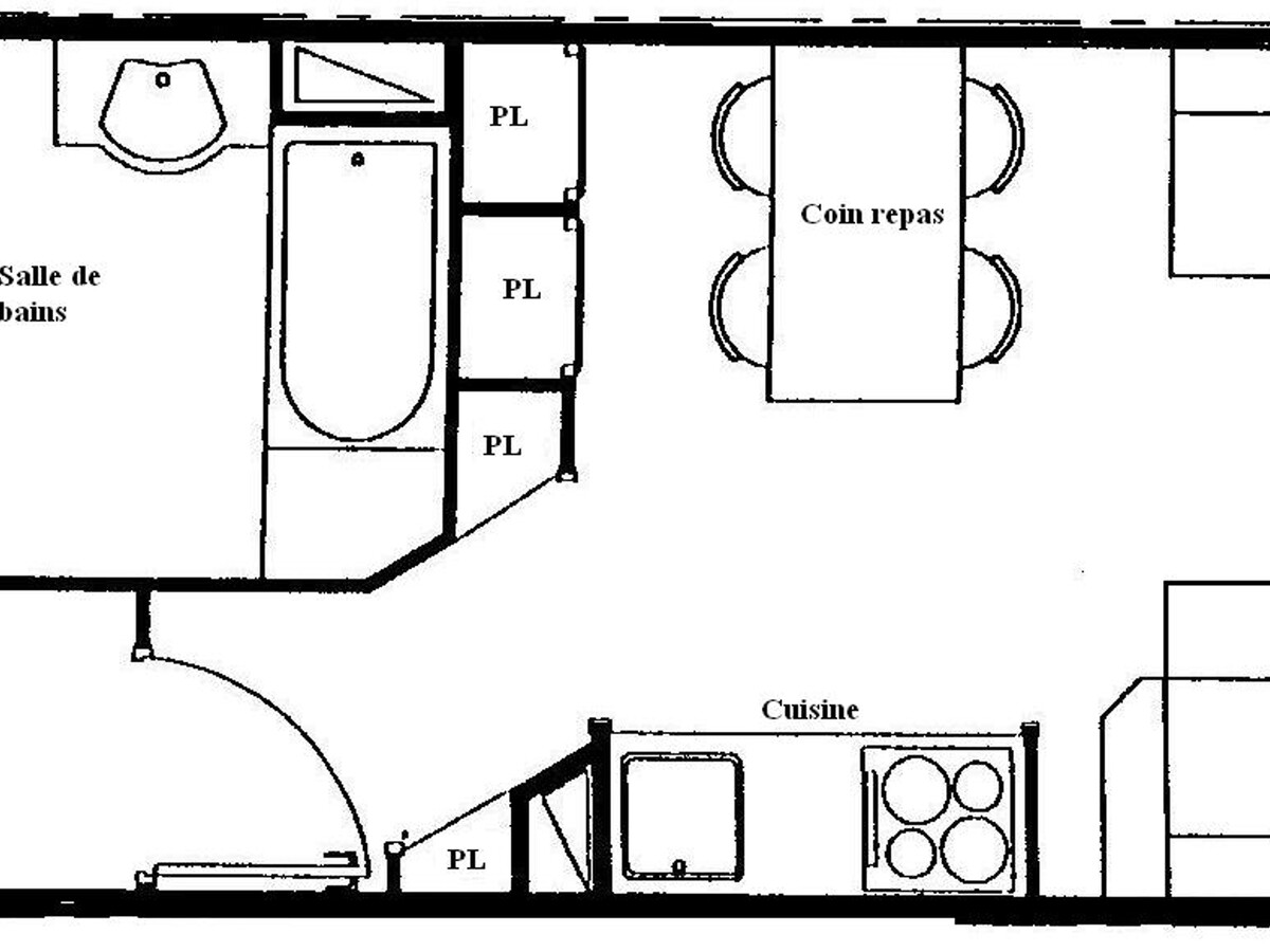 Studio PMR 4 pers. avec balcon, pied des pistes - Photo 5