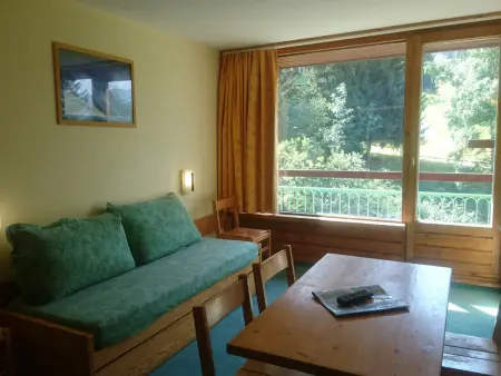Location appartement à Les Arcs 1800, Studio 5 personnes skis aux pieds au Charvet, Arc 1800