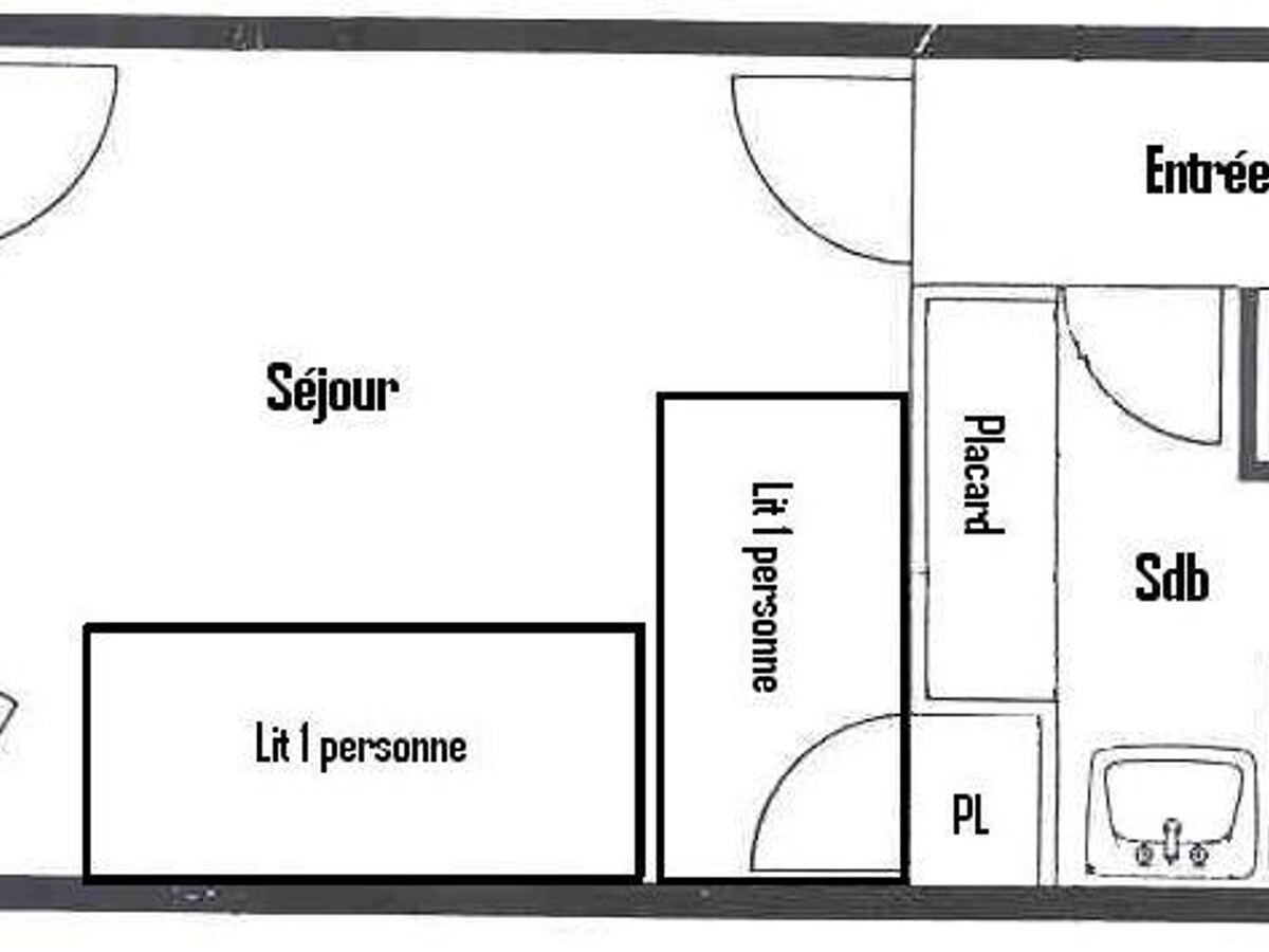 Studio 3 pers. vue Mont-Blanc, balcon, La Plagne - Photo 7