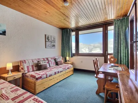 Location appartement à La Plagne, Studio pour 3 pers., vue Mont-Blanc, balcon