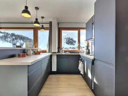Appartement 3/4 pièces, grand balcon pistes, 8 personnes : photo 4