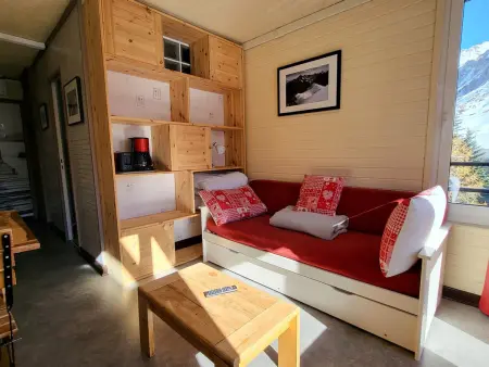 Location appartement à Tignes, Studio cosy à Tignes, 20m², balcon Sud-Est, vue montagne