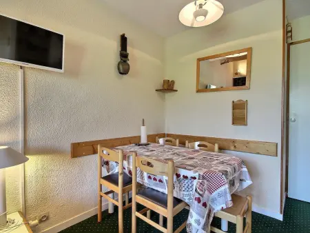 Studio-cabine 4 personnes Belle Plagne, vue balcon sud-ouest : photo 4