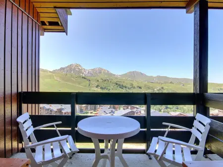 Studio-cabine 4 personnes Belle Plagne, vue balcon sud-ouest : photo 6