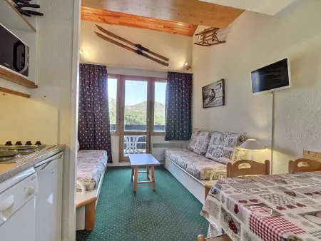 Studio-cabine 4 personnes Belle Plagne, vue balcon sud-ouest : photo 10