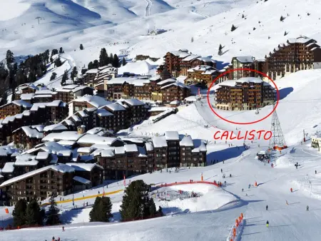 Studio-cabine 4 personnes Belle Plagne, vue balcon sud-ouest : photo 11