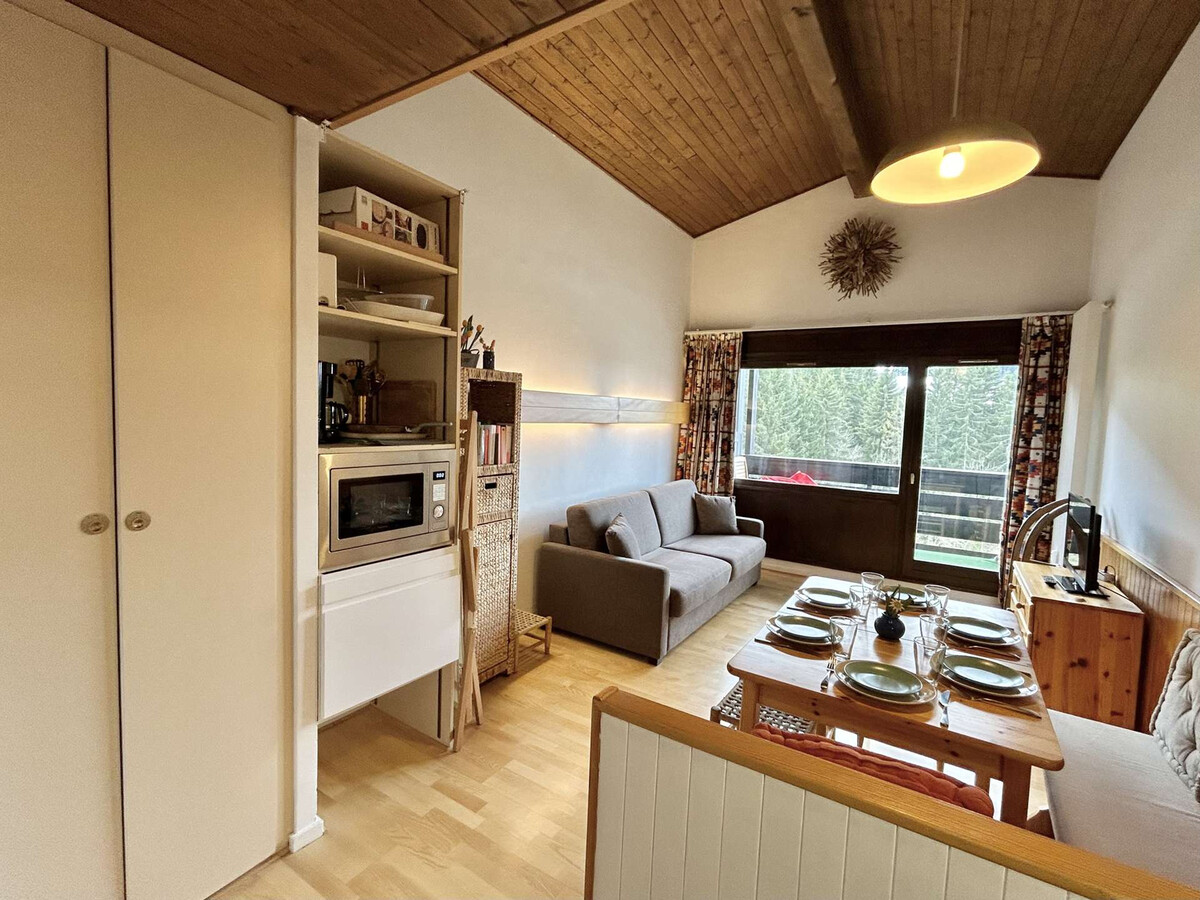 Studio alcôve 4 couchages, balcon sud-ouest, parking - Megève - Photo 3