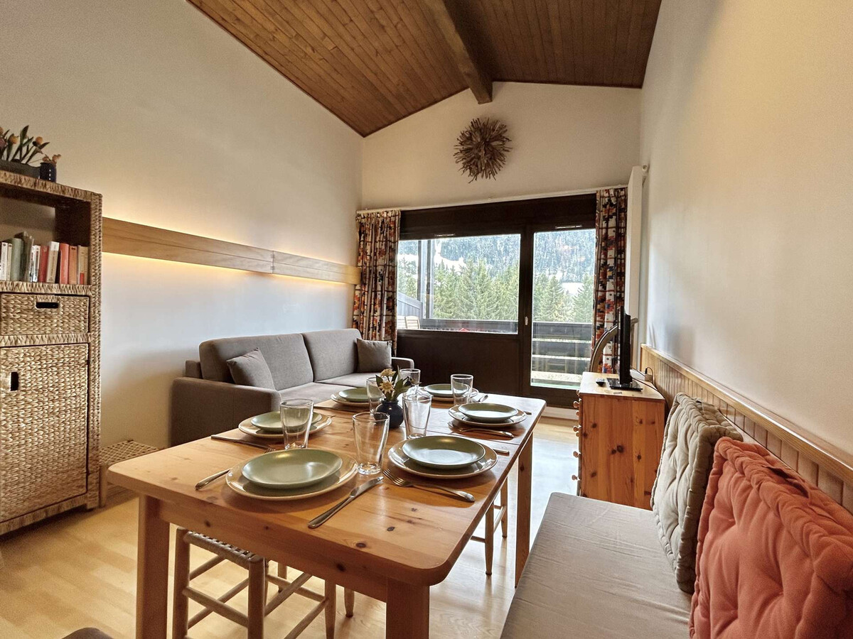 Studio alcôve 4 couchages, balcon sud-ouest, parking - Megève - Photo 5