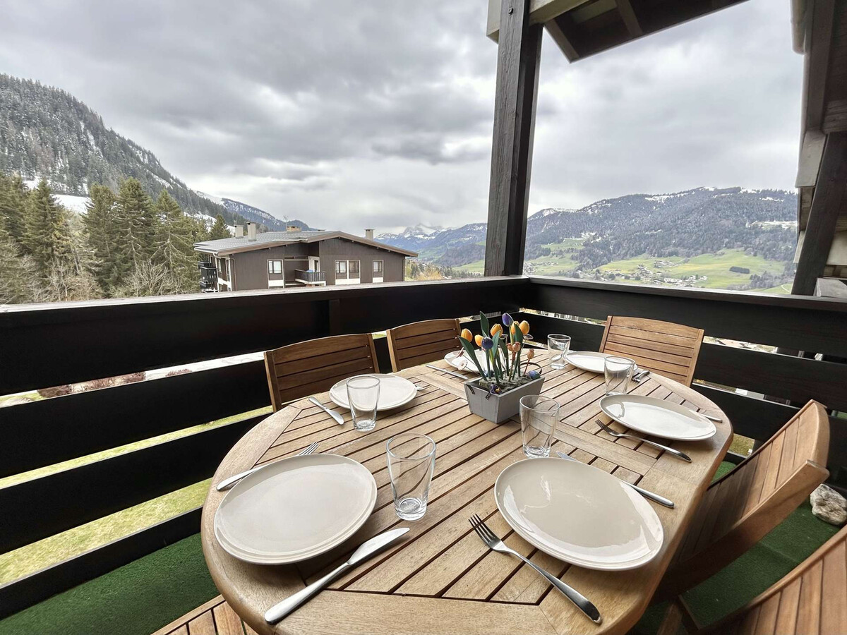 Studio alcôve 4 couchages, balcon sud-ouest, parking - Megève - Photo 12