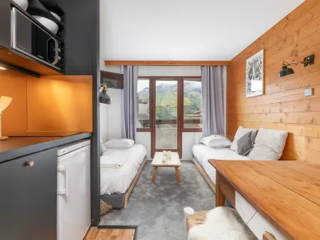 Studio cabine 4 pers. à Avoriaz, balcon plein sud : photo 4