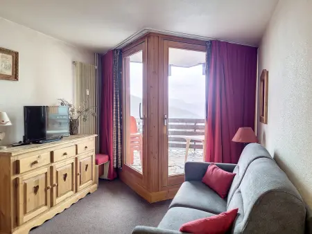 Studio lumineux avec balcon proche des pistes, Appartement 4 personnes à La Rosière - Photo 9