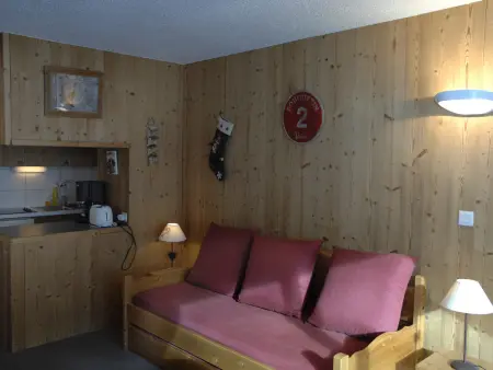 Studio cabine 4 pers à Valloire, balcon sud et casier skis : photo 2