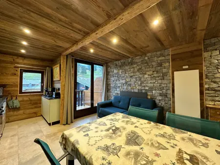 Duplex 6p rénové, balcon sud vue pistes à Morillon : photo 2