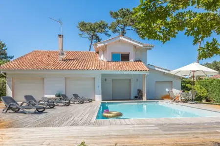 Location villa à Moliets, Villa avec piscine privée près de la plage