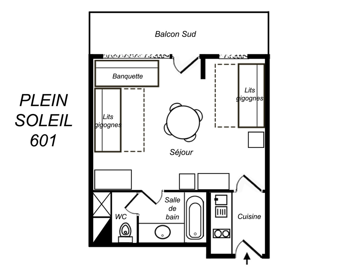 Studio 27m² balcon Sud, skis aux pieds à Méribel - Photo 7