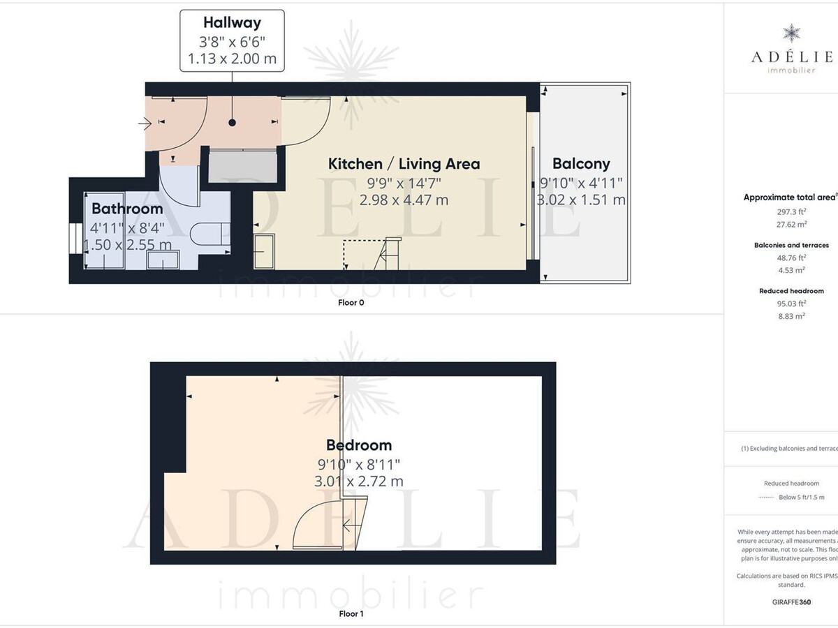 Studio mezzanine 25 m² balcon sud, 200 m des pistes - Photo 11