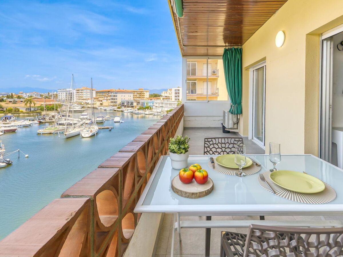 Appartement Puerto Simona, Roses – Terrasse vue canal - Photo 1