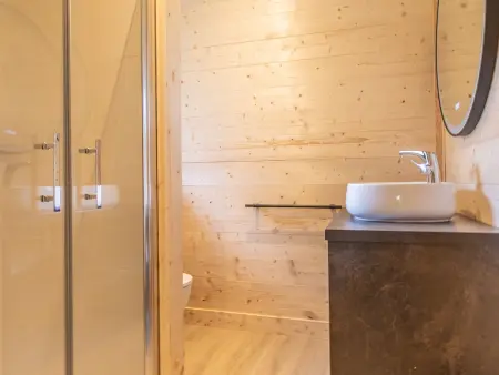 Lodge 8 pers. au Chambon-sur-Lignon : spa privé et piscine : photo 6