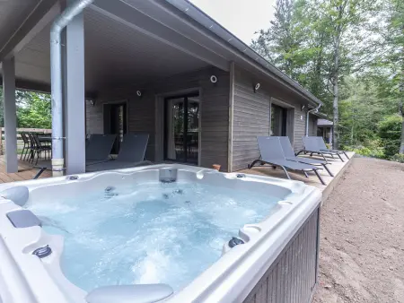 Lodge 8 pers. au Chambon-sur-Lignon : spa privé et piscine : photo 16